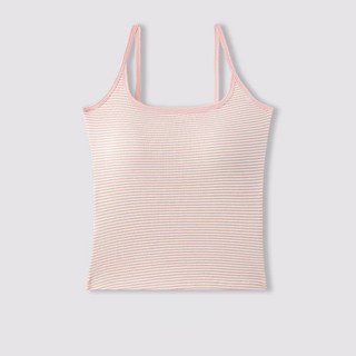 젬버트 여성 데일리 스트라이프 순면 캡내장 이너 슬림핏 나시 브라탑