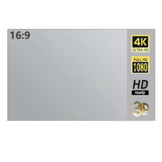 VEIDADZ 4K ALR 회색 금속성 빔프로젝터 스크린 휴대용, 100형, 16:9, 검정색 테두리 없음