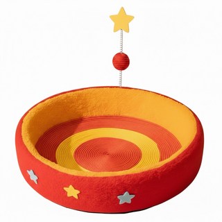 고양이 우주침대 스크레쳐 침대 장난감 강아지 반려묘 반려견, 1개, 레드