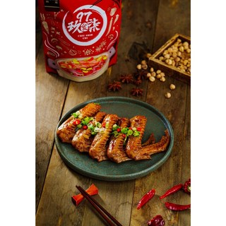 【玖食柒食堂】原味、辣味川式油滷系列_油滷櫻桃鴨翅、油滷鴨舌、油滷花生、油滷薄豆干、油滷鳳爪；嘴饞必備品, 1個, 香辣櫻桃鴨翅