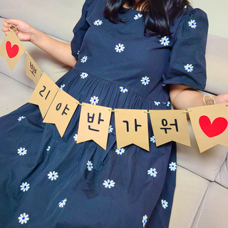 베이비샤워 치랭크 깃발