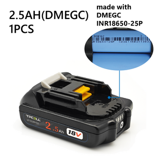 마키타 18 V 배터리 전동 공구용 BL1830 3Ah 2.5AH 리튬 이온 교체 LXT BL1825 스크루드라이버용 BMS TPC, [01] 2.5Ah battery, 1개