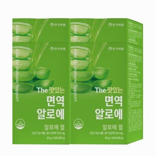 [안국약품] 면역력&장건강에는 면역 알로에 14포X2박스 (4주분), 4박스, 280g