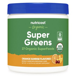 nutricost 超級食物蔬果粉 橘子水果口味, 114g, 1罐