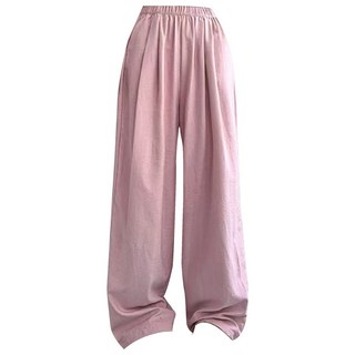 女生寬褲 高腰寬褲 顯瘦寬褲 夏季長褲 薄長褲 寬褲