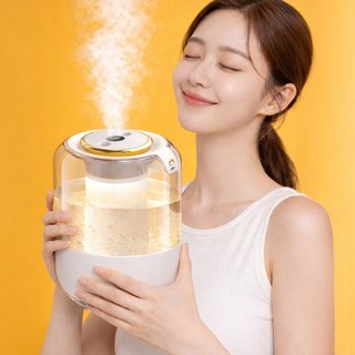 CCAGU 대용량 초음파 미니 가습기 2.2L 무드등 저소음 통세척 탁상 가정 차량 사무실용 추천, 화이트, J20