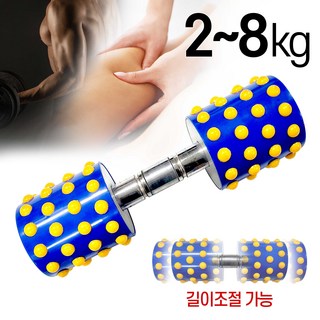 다이어트고고 다용도 홈트레이닝 필라테스 마사지 아령 2kg 4kg 6kg 8kg 운동기구, 1개