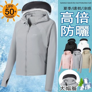 防曬外套 情侶防曬外套 冰絲防曬衫 薄外套 抗UV外套 男女同款 涼感外套 防紫外線 夏季薄款防曬衫 遮陽釣魚防曬衣透氣