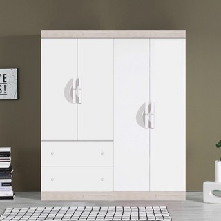 국내제작 직접배송 이느낌 6자 장롱세트, 워시화이트