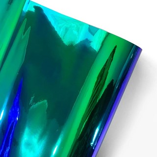 자동차 스티커 비닐 포장 전기 도금 레인보우 필름 방수 스크래치 방지 버블 없음 차체 색상 변경 액세서리, Rainbow Plated Green, 1개