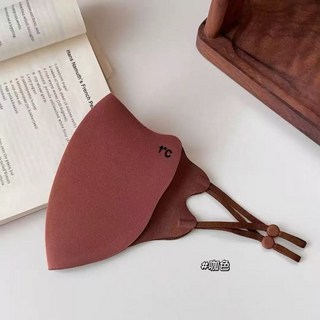 冬季口罩 加絨保暖麵罩 防塵口罩 柔軟不悶熱 3D立體 防風口罩 戶外騎行口罩, 美拉德口罩【咖色】