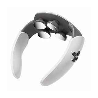 스마트 목 마사지기 TENS 저주파 온열 기능 무선 충전식 어깨 목 케어 안마기, 화이트