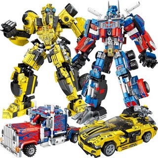 트랜스포머 레고 레고옵티머스프라임 범블비 로봇 자동차 조립 블록, 옵티머스+와스프 메카 7042+7043, 1개