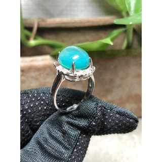 台灣藍寶 925銀飾 藍玉髓 戒指 天然寶石 輕珠寶