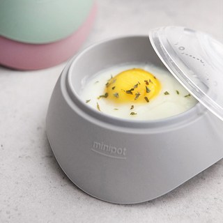 파스텔 실리콘 전자레인지 계란 찜기 에그메이커, 1개, 그레이