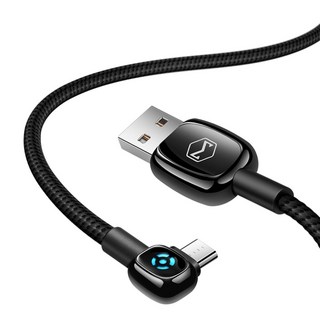 Mcdodo 麥多多 第四代智能斷電快充線 2A自動斷電 安卓充電線 micro usb, 1個, 啄木鳥安卓(microusb)1.5米黑