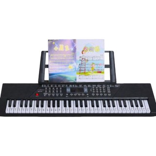 智能跟彈燈光61鍵電子琴 成人兒童初學鋼琴適用, 黑色, 1個, 611