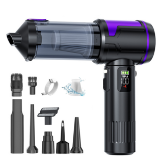 Voltmate 18000Pa 3단 조절 무선 차량용 청소기 LED 조명 브러시리스 모터 디지털 디스플레이 표시 다용도 청소기 가정용, 블랙