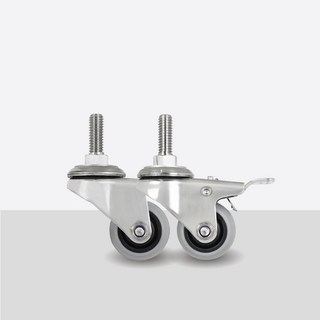 精培靜音移動輪 層架輪/傢俱輪/活動輪/煞車輪 (台灣製造), 1個, 2個活動2個煞車+零件包