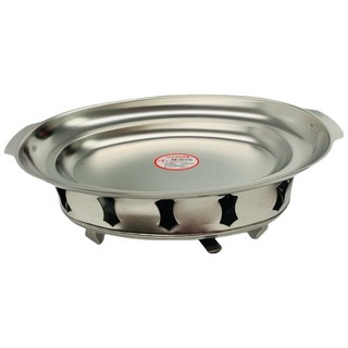 宅裡買 正304不鏽鋼魚鍋組 魚盤 12吋/14吋/16吋 楕圓盤 腰子盤 辦桌 露營 小吃舖 蒸魚 《台製》, 銀色, 1個