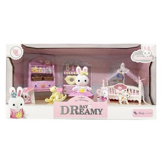 寶貝兔家族 小兔嬰兒臥室 扮家家酒 兒童玩具, 1個