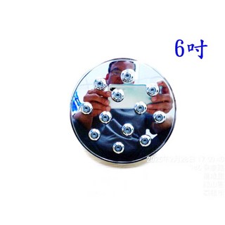 噴霧顆粒水圓形電鍍蓮蓬頭 (6吋/9吋)淋浴頂噴頭 增壓花灑, 1個, 6吋鍍鉻