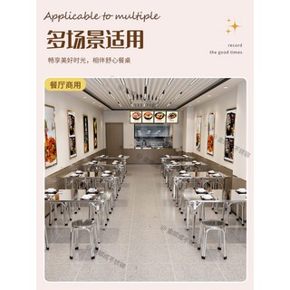 不銹鋼擺攤戶外簡易家用吃飯桌椅, 80方內折疊桌72高壓花30腿