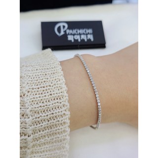 파이치치 순은/전체실버925 테니스 팔찌 1.5mm SSBDONG-004W