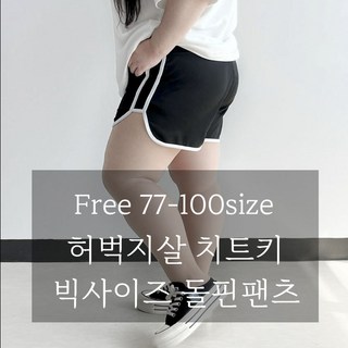 (77-100) 테이 허벅지살 치트키 돌핀 팬츠 빅사이즈 반바지 트레이닝 홈웨어 라인