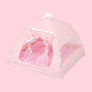 개과천선 반려동물 애견 머르펫 텐트하우스, 파스텔 핑크, 1개