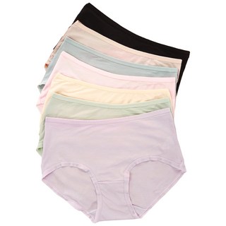 Pink Lady 6件內褲組 森語柔棉 中高腰純棉內褲組 - 親膚透氣舒適首選, 6件組（隨機出貨不挑色）