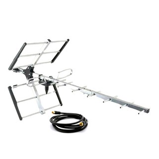 4K TV안테나 지상파안테나 UHD 디지털 공중파 수신기 실내 실외 안테나 DTV+안테나케이블10M, TV안테나+10M안테나케이블, 1개