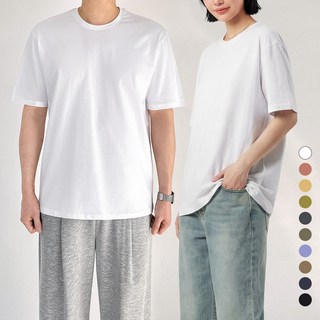 모노마인 남자 반팔티 남녀공용 20수 무지 라운드 반팔 티셔츠 프리미엄 순면 기본티 10컬러