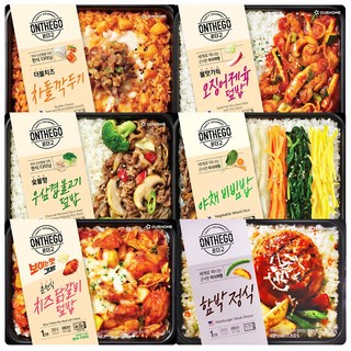 온더고 도시락 6종(더블치즈앤차돌깍두기+오징어제육덮밥+우삼겹불고기덮밥+야채비빔밥+치즈닭갈비덮밥+함박정식), 2세트, 1.81kg