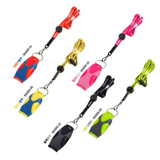 [폭스] 호각 샤크 줄포함 호루라기 유선형 구조전문가용, 오렌지/블루, 1개