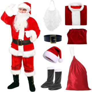 네디아 남자 산타복 선물 보따리 포함 7종 풀세트