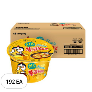 불닭볶음면 치즈 큰컵 105g, 192개