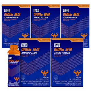 광동 아미노포션 에너지젤 BCAA 아미노산 14포 제로슈가, 5개, 630g