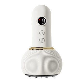 電動充電刮痧儀器家用刮痧儀疏通經絡刷按摩神器拔罐通用吸痧, 1個, G08米色【拔罐器】鋼珠款