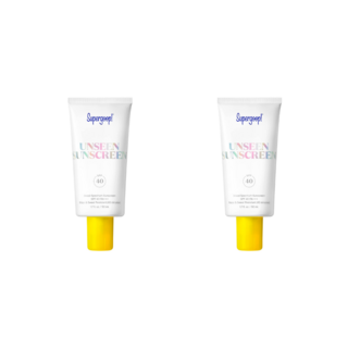 슈퍼굽 언씬 선스크린 50ml x 2P SPF40 인비지블 브로드 스펙트럼 모든 피부 적합 무향 오일프리, 2개