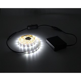 Tira LED 스트립 방수 50CM 1M 2M 3M 와이어 조명 SMD 3528 리본 LED 스트라이프 스위치 테이프 배터리 전, 02 Cool White, 02 IP65 Waterproof, 01 200cm, 1개