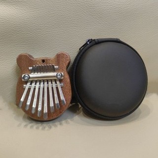 卡林巴琴拇指琴：迷你便攜，輕鬆演奏，網紅樂器益智玩具音樂, 1個, 小熊木質型+掛繩+專屬皮包