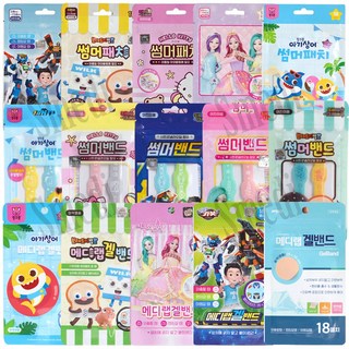 2022년 제조상품 캐릭터 썸머 패치 팔찌 밴드 벌레 모기 퇴치 기피 아이스겔 겔밴드 스티커, 핑크퐁 메디랩겔밴드 18패치, 1개