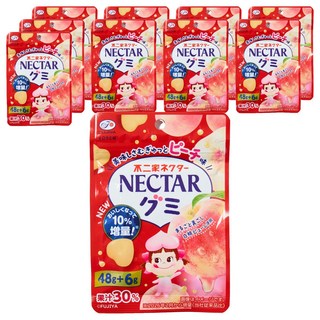 FUJIYA 不二家 滿滿水蜜桃果肉風味糖漿軟糖, 10個, 54g