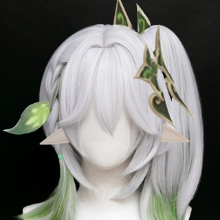 原神 納西妲 小草神 Cosplay 服裝 雙層暗紋面料 動漫游戲周邊假髮 女, 1個, 草神假發XL