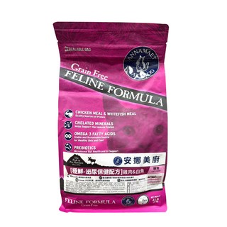 ANNAMAEAT 安娜美廚 貓糧 Grain Free Feline Formula, CHICKEN MEAL & WHITEFISH MEAL, 1.81kg, 1個