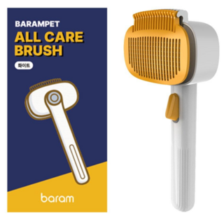 바람펫 저자극 고양이 강아지 빗 속털 제거 브러쉬, 1개, 오렌지