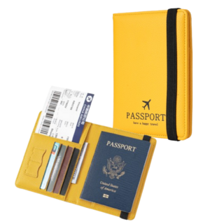 RFID 차단 여권 케이스 가죽 안티스키밍