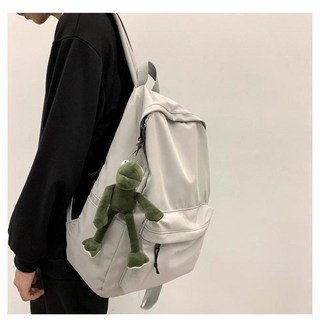 全店折扣 暗黑系書包女韓版高中學生揹包潮牌校園ins風百搭大容量雙肩包男, 米白光板+無後兜+無掛件