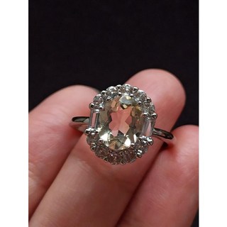 黃水晶 紫水晶 寶石感 925銀 活圍 戒指